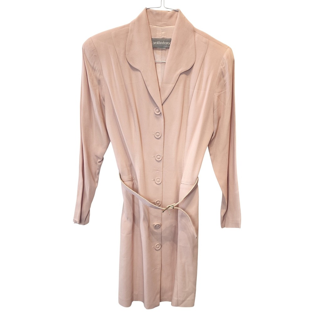 Carol Anderson California Vintage Pink Blazer Dress Belted‎ Size 8 NEW